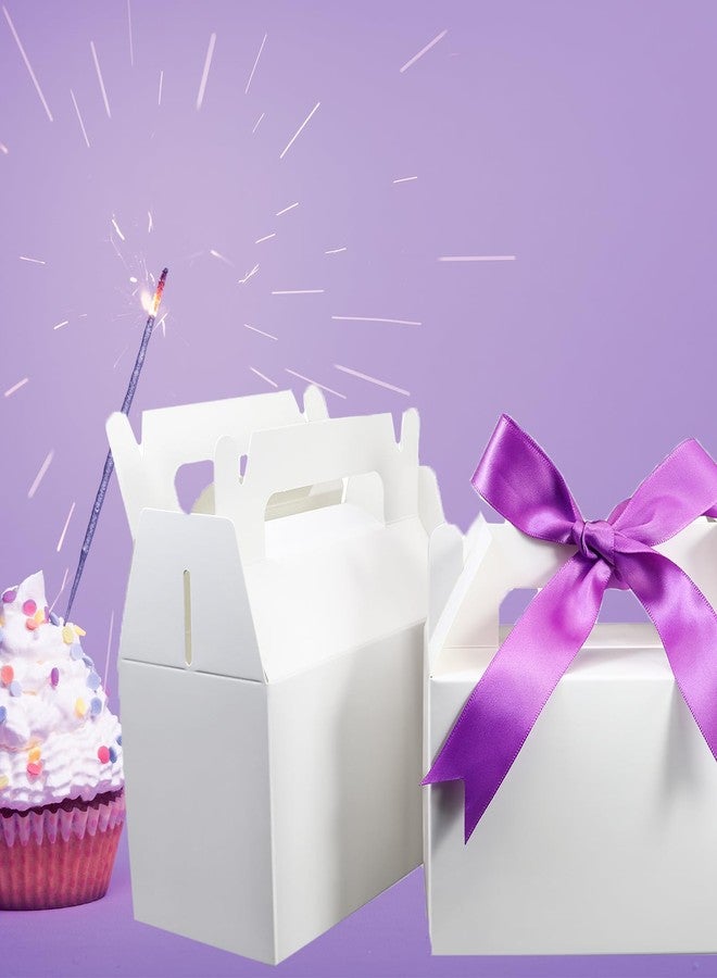 Oletx 50Pcs White Gift Boxes, 5.9'' Small Party Favor Treat Box, Goodie, Cookie Candy Box for Birthday, Baby Shower, Classroom Activity and Fun Occasion Decoration Supplies. - Image 5